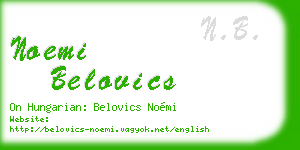 noemi belovics business card